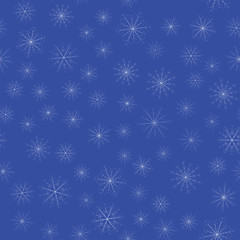 Seamless christmas snow flake pattern. Trendy vector wallpaper. Christmas backdrop. Modern abstract pattern with snowflakes for print design. Seasonal nature background. Modern vector illustration.