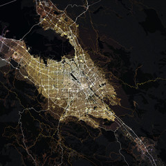 Map San Jose city. California - 300879397