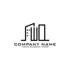 WO With Building For Construction Company Logo