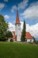 Fototapeta na wymiar Kirche Oberwil b.Büren