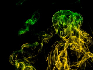 Fototapeta premium Colored smoke on black background