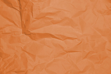 Orange texture of crumpled paper.