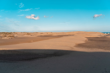 Fototapeta na wymiar Sand dunes of Maspalomas nature reserve