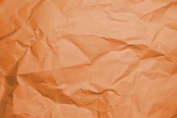 Orange texture of crumpled paper.