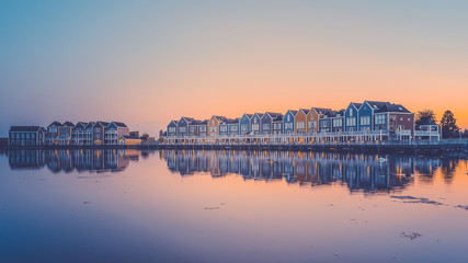 Fototapeta premium Les maisons colorées d'Houten