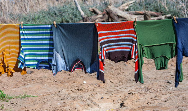 Washing Day In The African Countryside