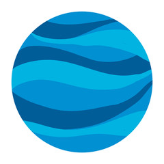 Neptun planet, illustration, vector on white background. © Morphart