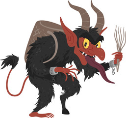 Krampus Austria Christmas Illustration