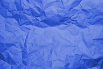 Obraz premium Blue crumpled paper texture background.