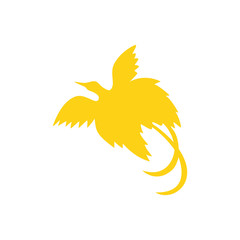 Flag element of the Papua New Guinea. The Raggiana bird-of-paradise. Abstract concept, icon. Vector illustration on white background.