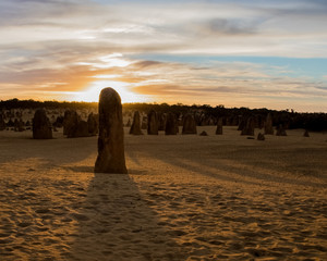 Sunset at the Pinnacles eclipsing the sun