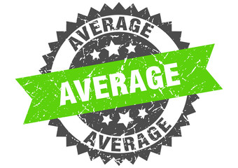 average grunge stamp with green band. average