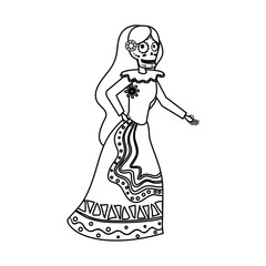 Obraz premium katrina skull comic character icon