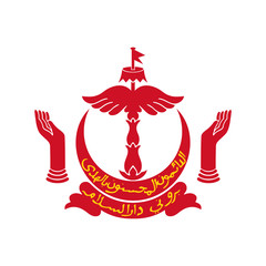 National Emblem of Brunei. Abstract concept, icon. Vector illustration on white background.