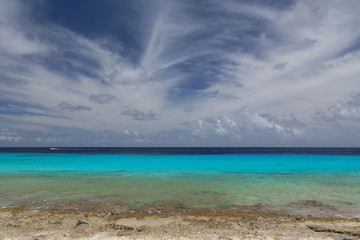 sea beach coast tropical Bonaire island Caribbean sea