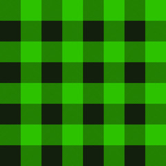 Vector Green and Black Buffalo Check Plaid Seamless Pattern illustration for printing on paper, wallpaper, covers, textiles, fabrics, for decoration, decoupage, and other.
