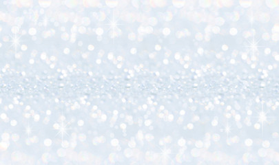 Winter christmas sparkling shiny silver bright glittering abstract bokeh background - 300893907