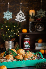 New Year and Christmas Carrot-Nut Muffins