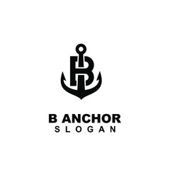 anchor with letter b modern logo icon design vector illustration © Alpha Factory Std