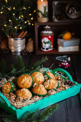 New Year and Christmas Carrot-Nut Muffins