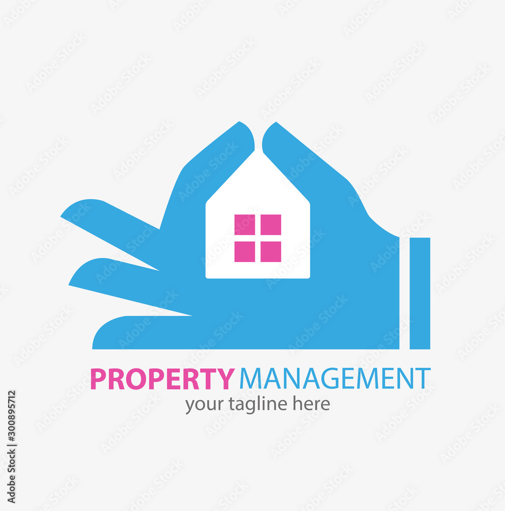 Wall mural Vector abstract, Property management symbol.