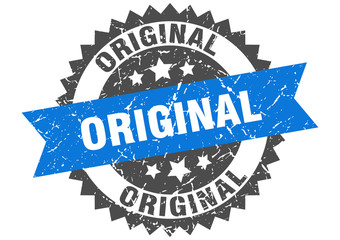 original grunge stamp with blue band. original