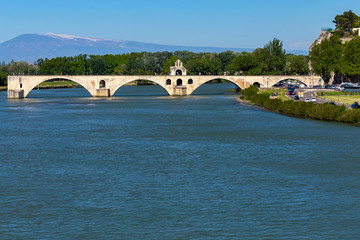 Avignon. Bridge of St. Benezet over the Rhone River.
