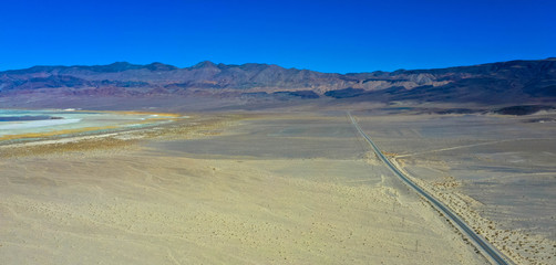 Aerial view: Beautiful landscape of Death Valley