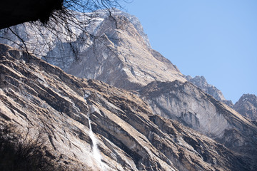 Fototapeta premium Beautiful surise in Himalaya mountains, Nepal