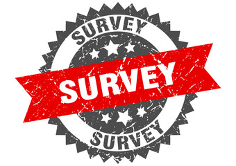 survey grunge stamp with red band. survey