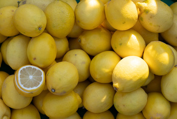 Lemons as background and texture
