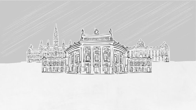 Vienna Austria Selfdrawing Lines