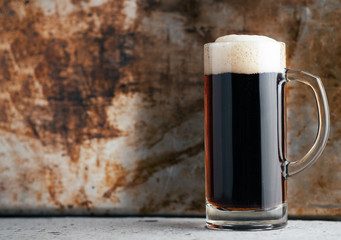 Glass mug Belgian dark beer ale