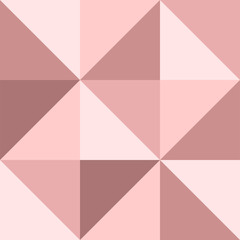 Fototapeta premium Abstract pattern of triangles in shades of dusty pink. Vector drawing.