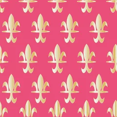 Poster Lile de fleur seamless pattern print background design © Doeke