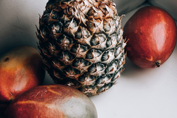 pineapple exotic fruits food mango  