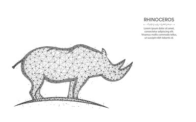 Rhinoceros polygonal vector illustration