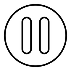 Pause Vector Icon White Background