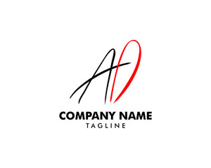 Fototapeta premium Initial Letter AD Logo Template Design