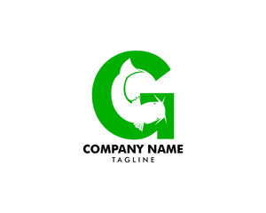 Initial Letter G Catfish Logo Template Design Vector