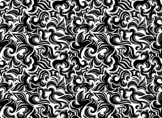 damask vintage seamless background with floral elements in Gothic, Baroque style. Royal texture, vector Eps 10