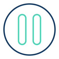 Pause Vector Icon White Background