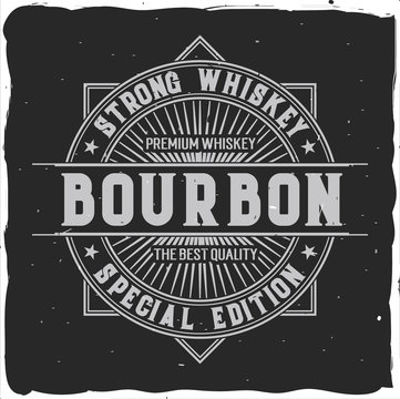 Vintage label design with lettering composition on dark background. T-shirt design.