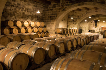 Win production in a winery in Malta