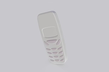 technology concept feature phone on white background. 3d rendering