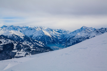 Winter in the swiss alps, Switzerland