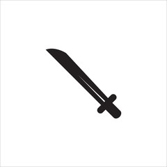 simple Sword flat icon vector illustration on white background