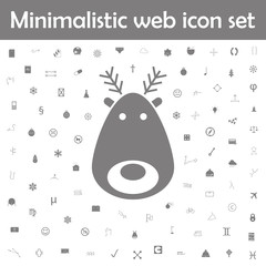 Deer icon. Web, minimalistic icons universal set for web and mobile on white background