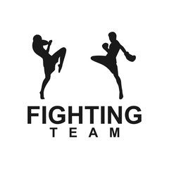 kick boxing Sport Silhouettes Activity, art vector design