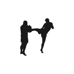 kick boxing Sport Silhouettes Activity, art vector design